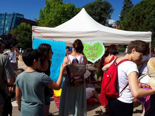 protesta contro i vaccini Schio